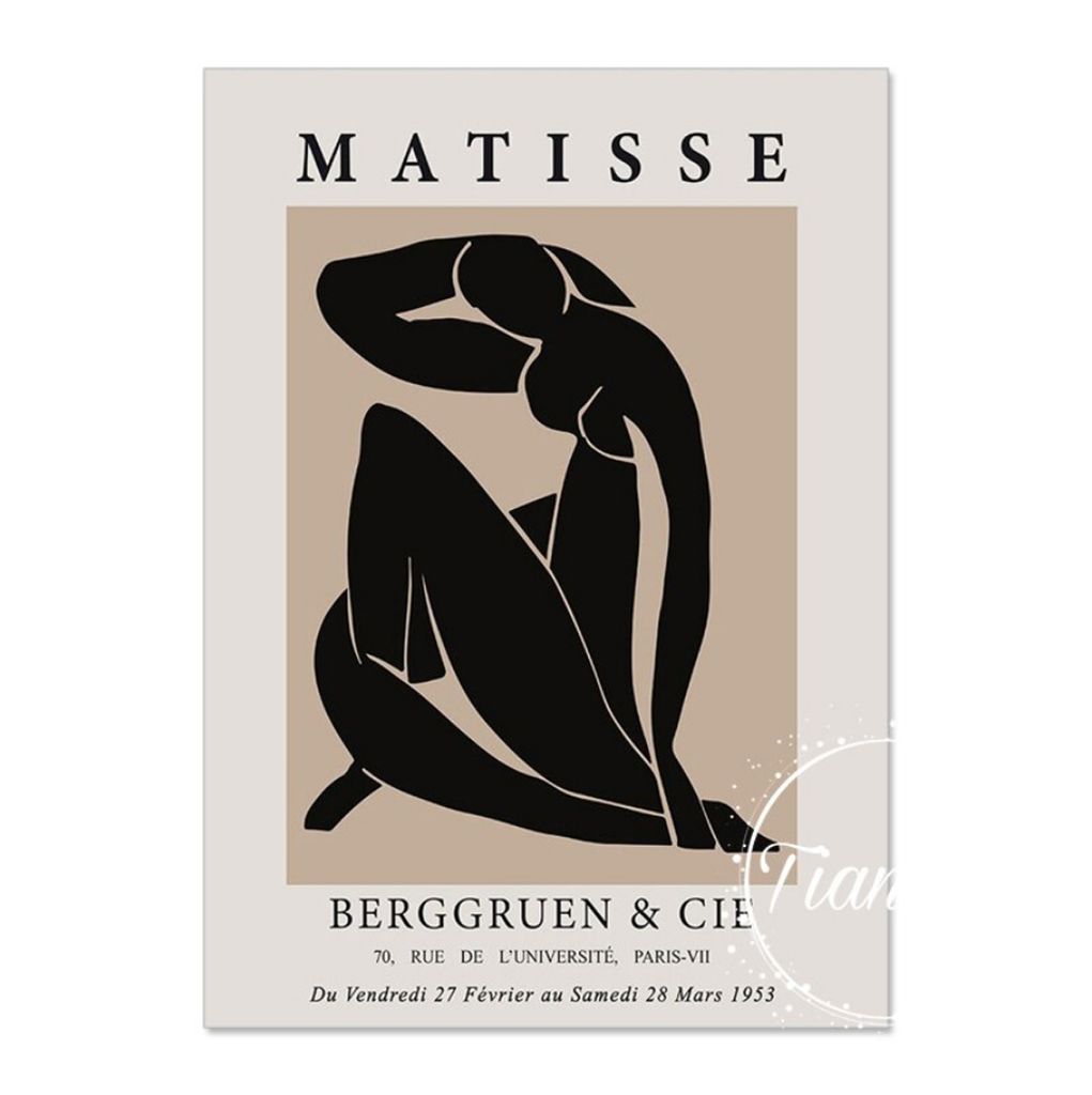 TPFLiving Kunstdruck LW-1206 (OHNE RAHMEN) Poster - Leinwand - Wandbild - Hochauflösender Giclée-Druck, langlebig und hochwertig - Abstrakte Frau...