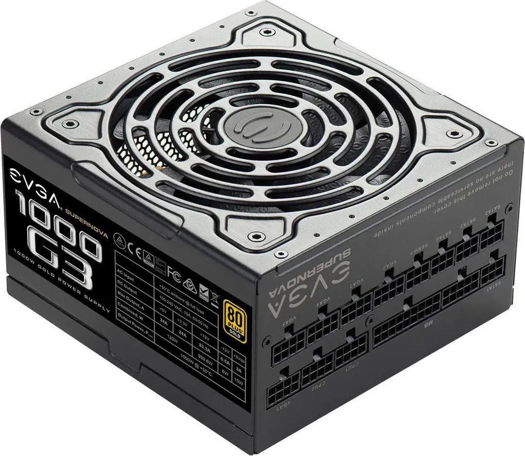 Alimentation 1000W Modulaire EVGA G3 pour PC Gamer et Création Vidéo 8K
