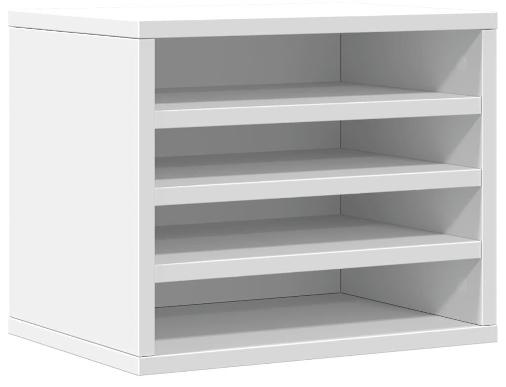 vidaXL Organizer da scrivania Bianco 36x26x29,5 cm Immagine del prodotto 
