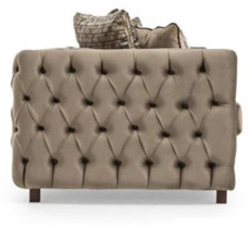 Chesterfield Sofa 4 Sitz Wohnzimmer Modern Design Blau Sofas Textil Couchen