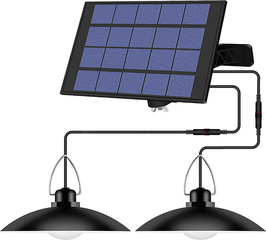 Éclairage solaire pour abri de jardin et patio avec suspension étanche
