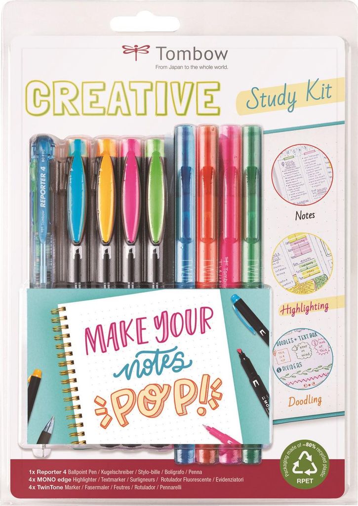Tombow Creative Study Kit Malset farbsortiert