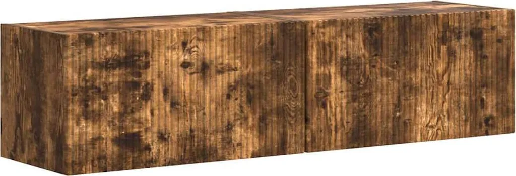 Porta TV Parete SYFAX™ Rovere Fumé 2 Unità - Arredo Soggiorno Slim 60cm