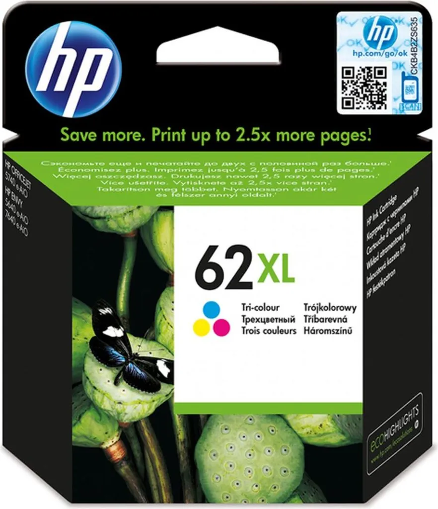Finissez vos impressions sans traces avec la cartouche HP 62XL couleur