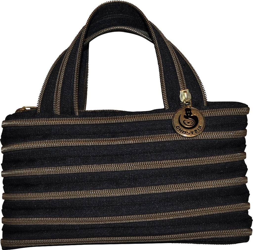 GHOSTZIP Handtasche Abendtasche Clutches Tasche schwarz /Bronze