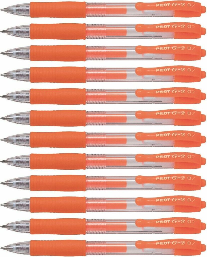 Pilot G2-07 Gelschreiber Neonorange - 12er-Set