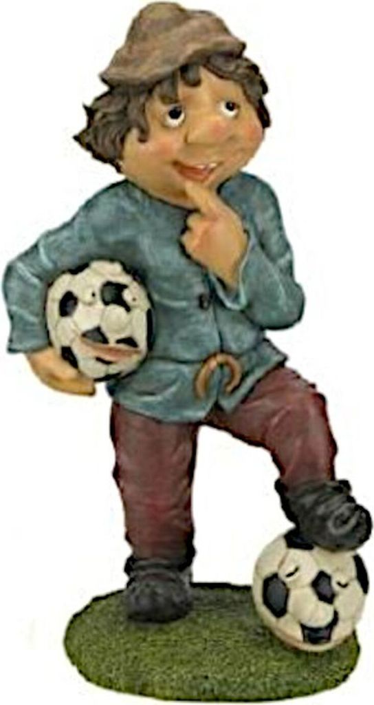 Gartendeko Fußballwichtel Gartenfigur Gartenzwerg Fußballzwerg Zwerg Wichtel , Variante:stehend