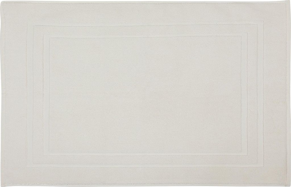 DoubleDry Hotel Badematte 50 x 80 cm – 100% Baumwolle – Weich und Saugfähig – Creme