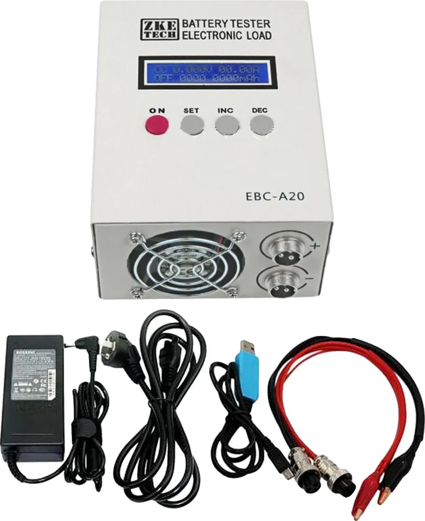 Testeur de capacité batterie lithium 20A 85W haute précision 4 fils