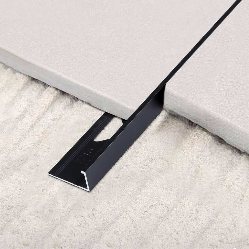 Profielenloods Aluminium-Fliesenschiene Farbe: Mat Schwarz 12,5 mm – 2,50 m