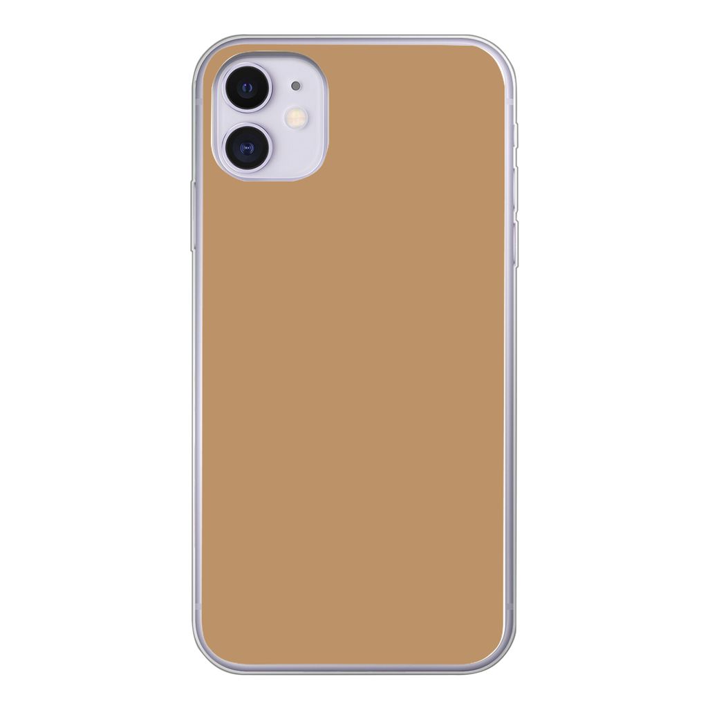 MuchoWow Handyhülle Schutzhülle Hülle für iPhone 11 Terrakotta - Licht - Palette Silikon Softcase Handy Hülle - Handytasche