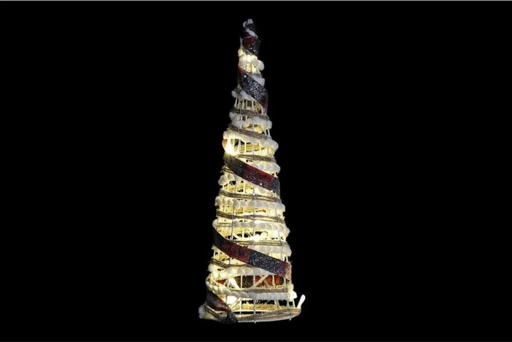 Cône Décoratif LED 80cm Multicolore et Argenté pour Noël - Set de 3 - 2