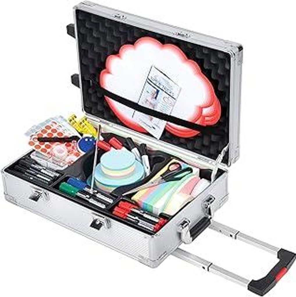 Legamaster Professional mobiler Moderationskoffer 3200-tlg. - hochwertiger Trolley-Koffer mit Zubehör für Seminare, Präsentationen und Moderatio...