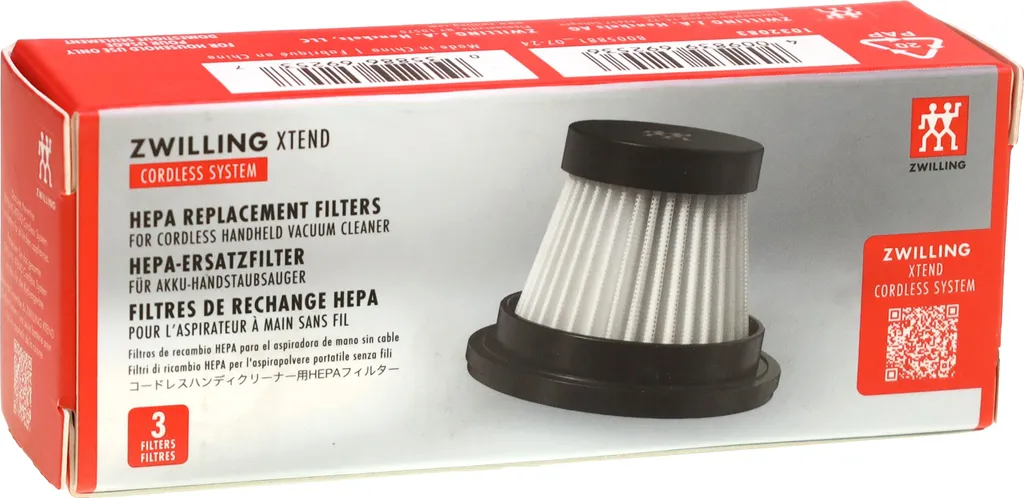 Kit Ricambio Zwilling XTEND 3 Filtri HEPA - Manutenzione Facile e Veloce