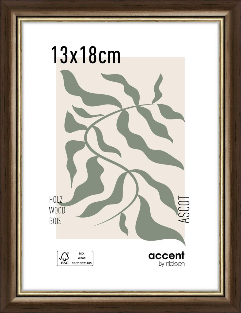 accent by nielsen Holz Bilderrahmen Ascot, 13x18 cm, Produktbild 