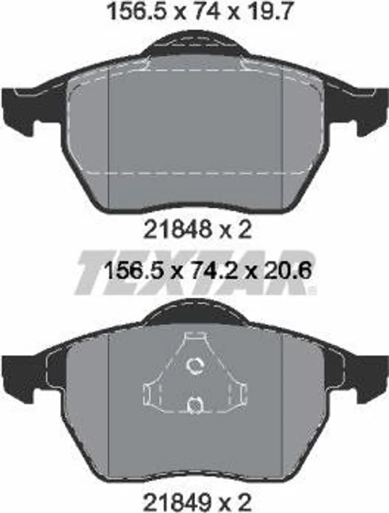 Plaquettes de Frein à Disque Textar 2184802 pour Monospace Alhambra