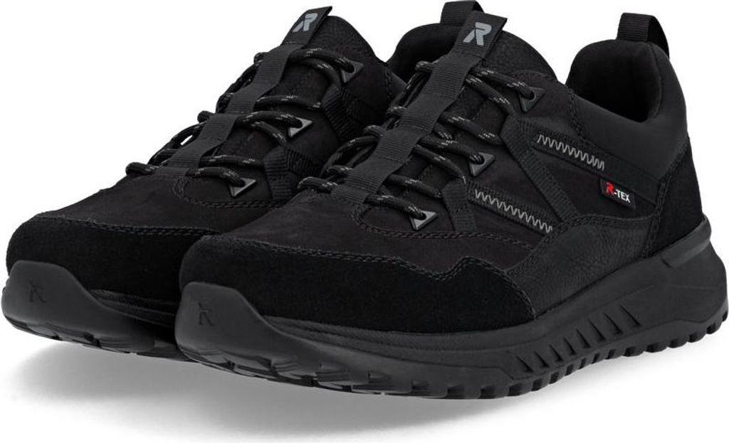 Rieker Herren-Schnürhalbschuh Schwarz, Farbe:schwarz, EU Größe:45