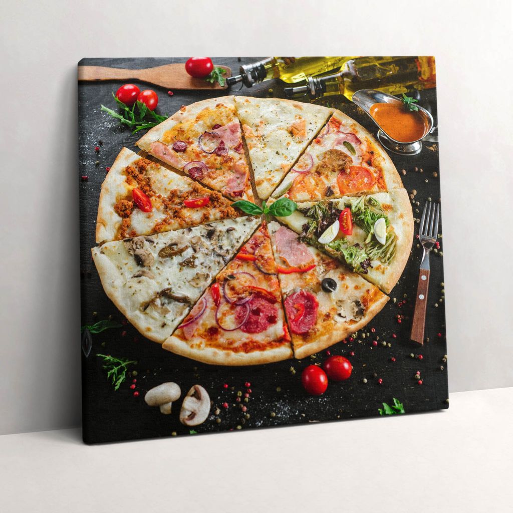An iconic dish of Italian cuisine – Leinwandbild Wandbild – 60x60 cm – Leinwandbilder – Wandbilder – Schlafzimmer – Flur