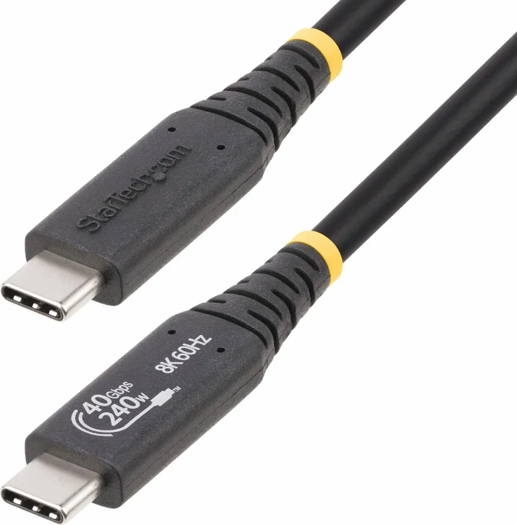 StarTech.com Câble USB4 40Gbps de 50cm - Cordon USB-C Certifié USB-IF