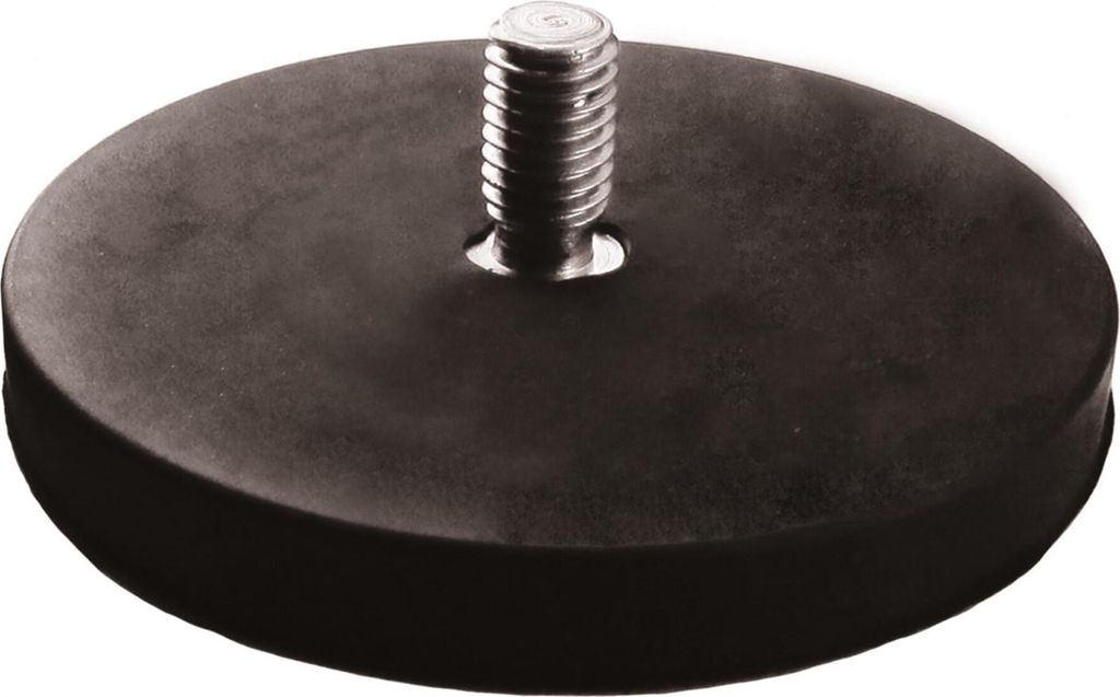 Flachgreifermagnet Set 2-teilig mit Gewindestutzen, Neodym, 22 mm 2 Stk