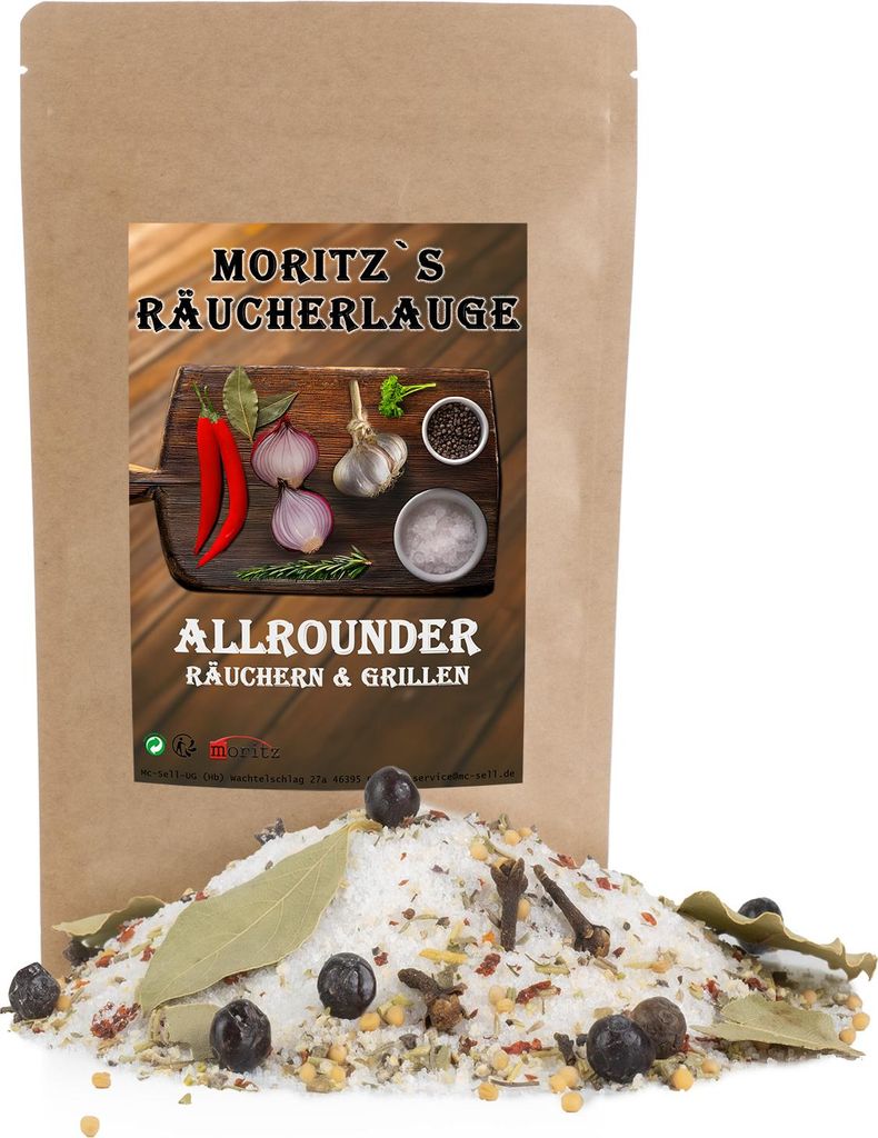 Moritz`s Räucherlauge Allrounder 600g Räucherlake Räuchern Grillen Smoker Fischgewürz für Fisch, Fleisch, Käse und mehr