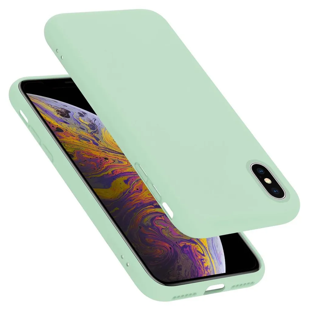Custodia Per IPhone XS In TPU Morbido Con Fiori Di Ciliegio - Protezione Antiurto E Antigraffio, Trasparente E Leggera