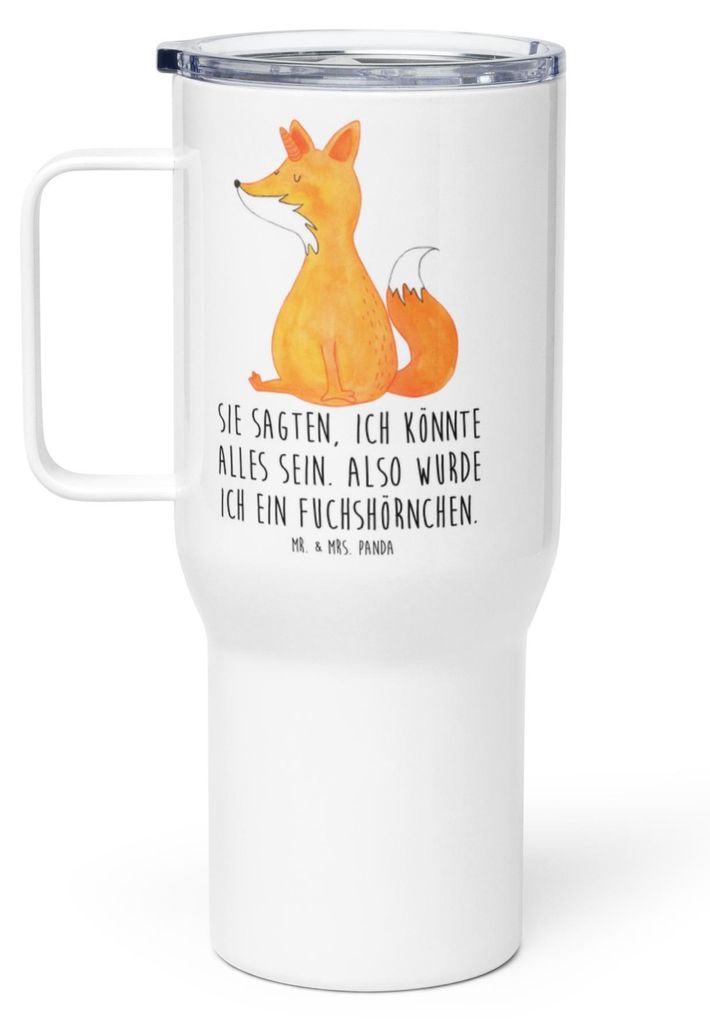 Mr. & Mrs. Panda thermosbecher Einhorn Wunsch - Weiß - Geschenk, Fuchshörnchen, Thermobecher, Mehrwegbecher, Edelstahlbecher, Unicorn, Kaffee-to-...