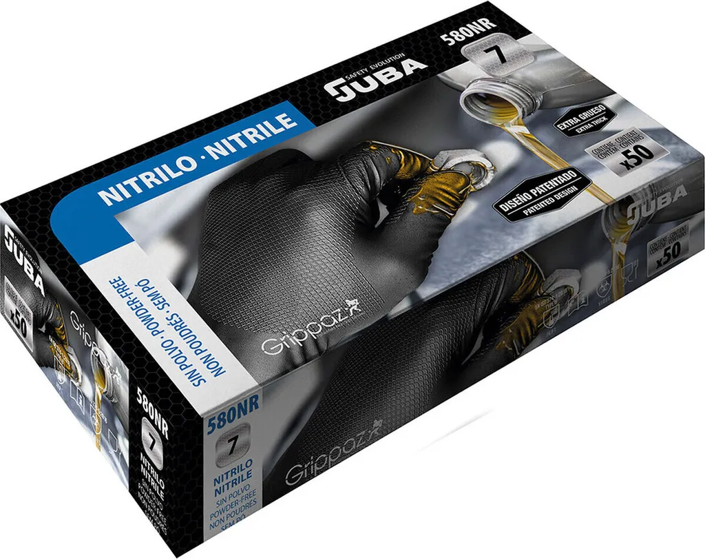 Guanti Alimentari JUBA Nitrile Nero 50 pz - Sicurezza in Cucina