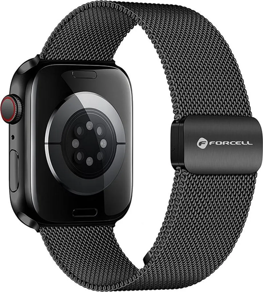 Cinturino Forcell F-Design FA14 Apple Watch Acciaio Magnetico Nero 42-49mm