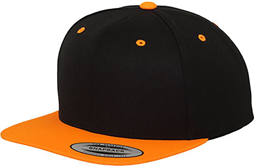 Urban Classics Classic Smapback 2-Tone Cap Herren Basecap Neon, Farbe: Black/Neonorange