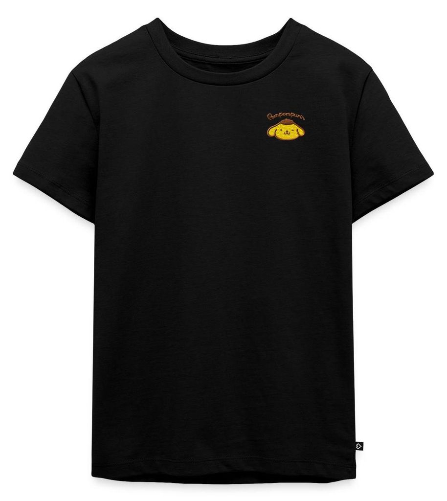 Spreadshirt Pompompurin Stick Portrait Kinder Premium T-Shirt, 98/104 (2 Jahre), Schwarz