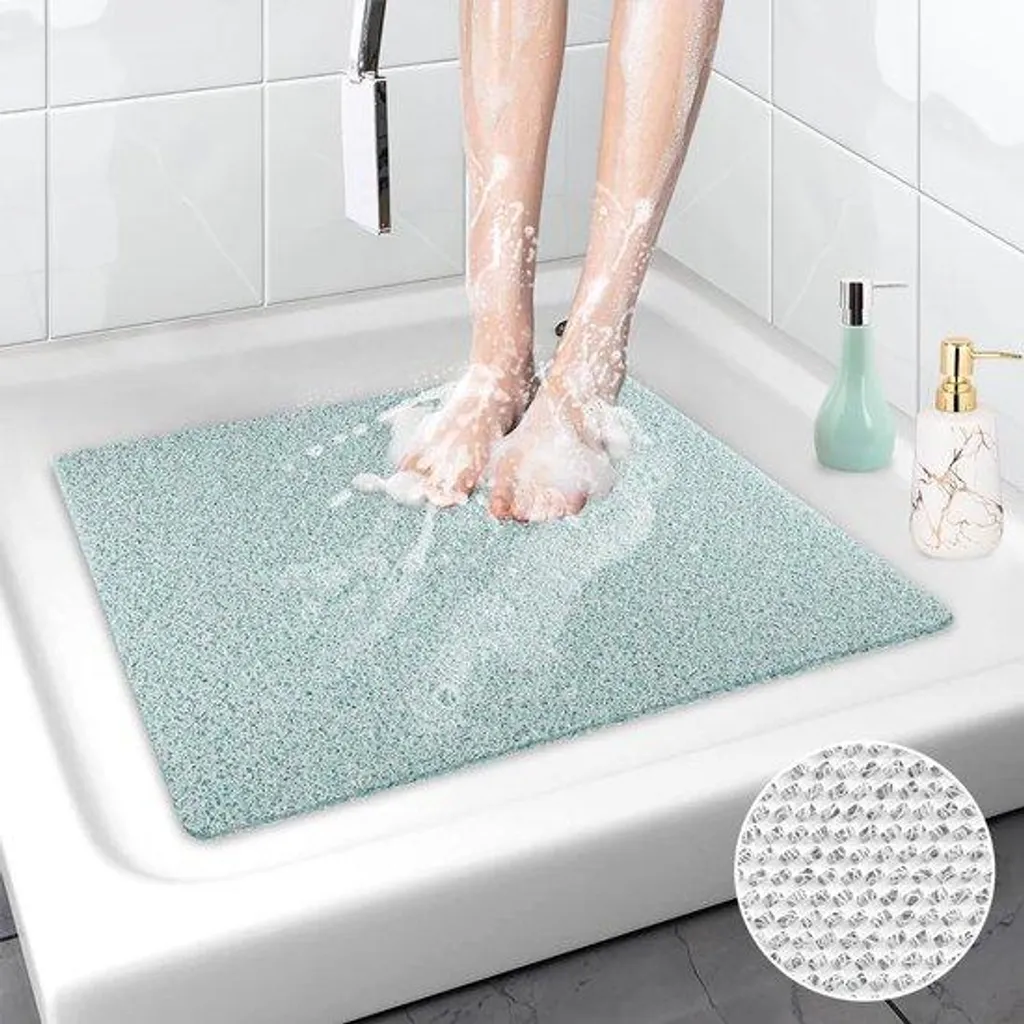 Tapis de douche pour zones humides, antidérapant et drainant 53x53 cm