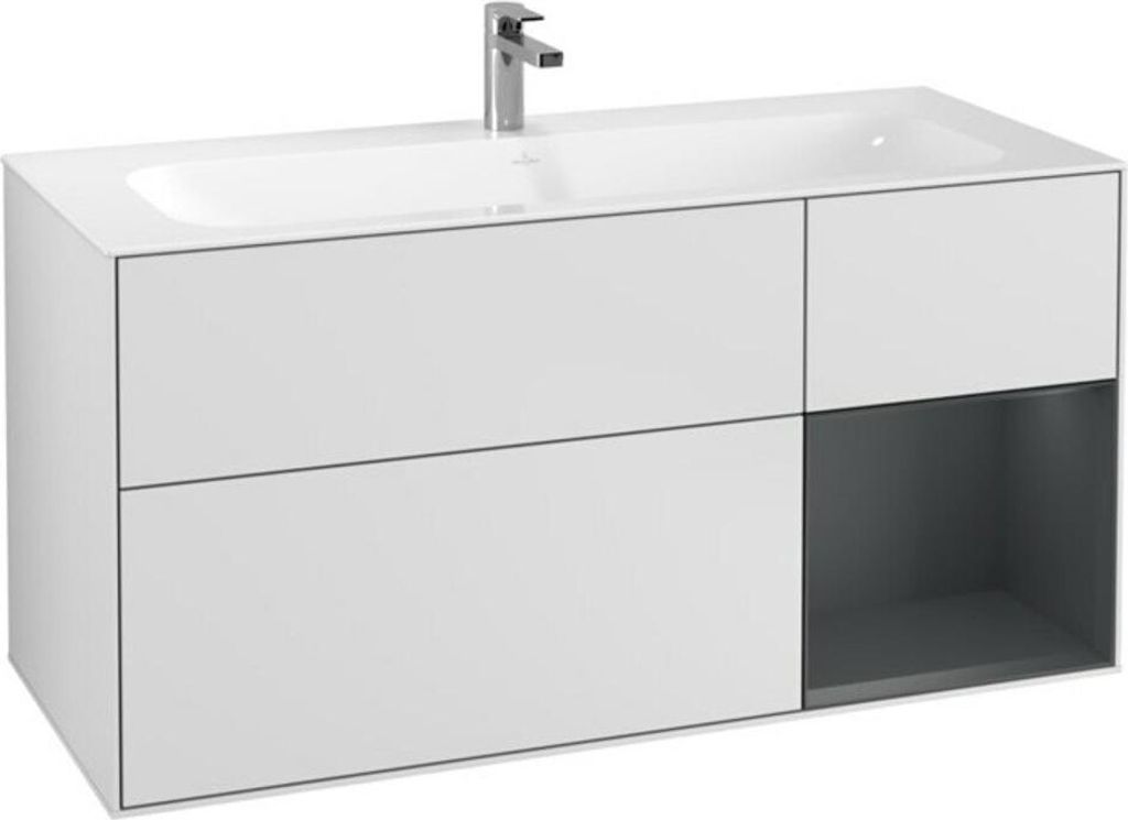 V&B Waschtischunterschrank Finion 119,6x59,1cm, Rg r md b m Lac, wh. m Lac