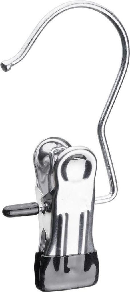 Hettich Kleiderhaken mit Klemme Stahl Ø 3,8 cm schwarz - 2 Stück