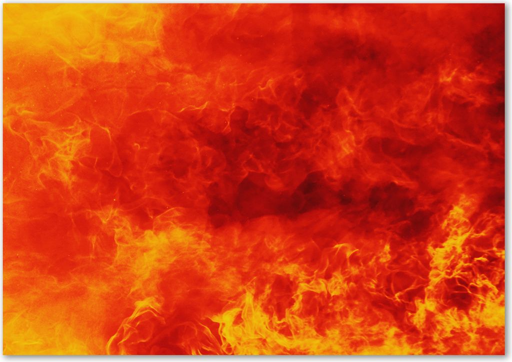 Tulup Leinwandbild - 100x70 cm - Wandkunst - Drucke auf Leinwand - Leinwanddruck - Kunst: modern & klassisch - Rot - Flammen