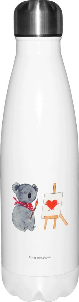 Mr. & Mrs. Panda Wasserflasche Koala Künstler - Weiß - Geschenk, Thermos, Liebesgeschenk, trinkflaschen, Thermosflasche, thermobehälter, Trinkfl...