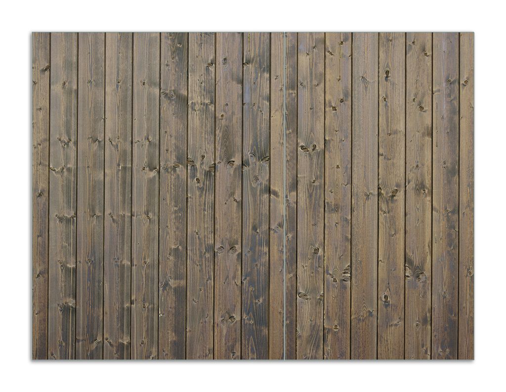 Wallario Herdabdeckplatte aus Glas, Größe 70 x 52 cm 2-teilig, Motiv Holzpaneelen in grau braun - Holzmuster mit Maserung