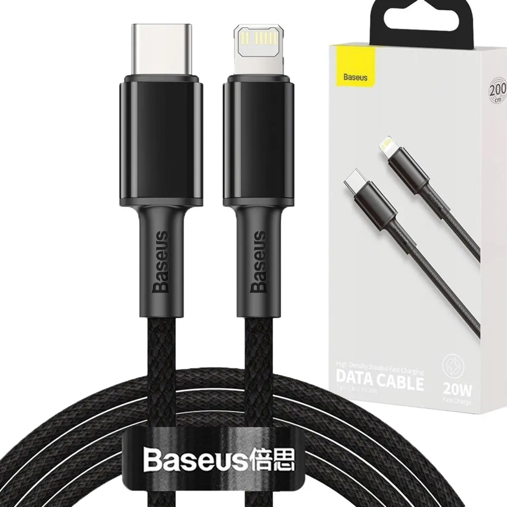Baseus CATLGD-A01 Lightning 2m Nero | Struttura Rinforzata 20W