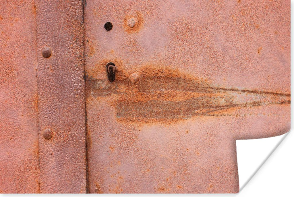 MuchoWow Poster Metall - Rost - Industrie 180x120 cm - Fotoplakat