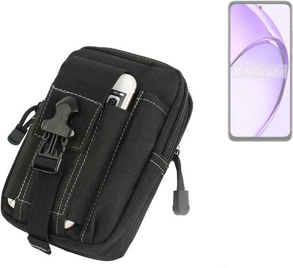 K-S-Trade Gürtel Tasche kompatibel mit Oppo A80 5G Gürteltasche Holster Schutz Hülle Handy Hülle Smartphone outdoor Handy-Hülle schwarz
