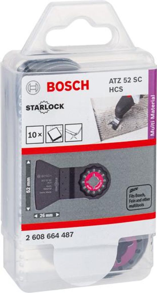 HCS Schaber ATZ 52 SC, biegesteif, 52 x 26 mm, 10er-Pack
