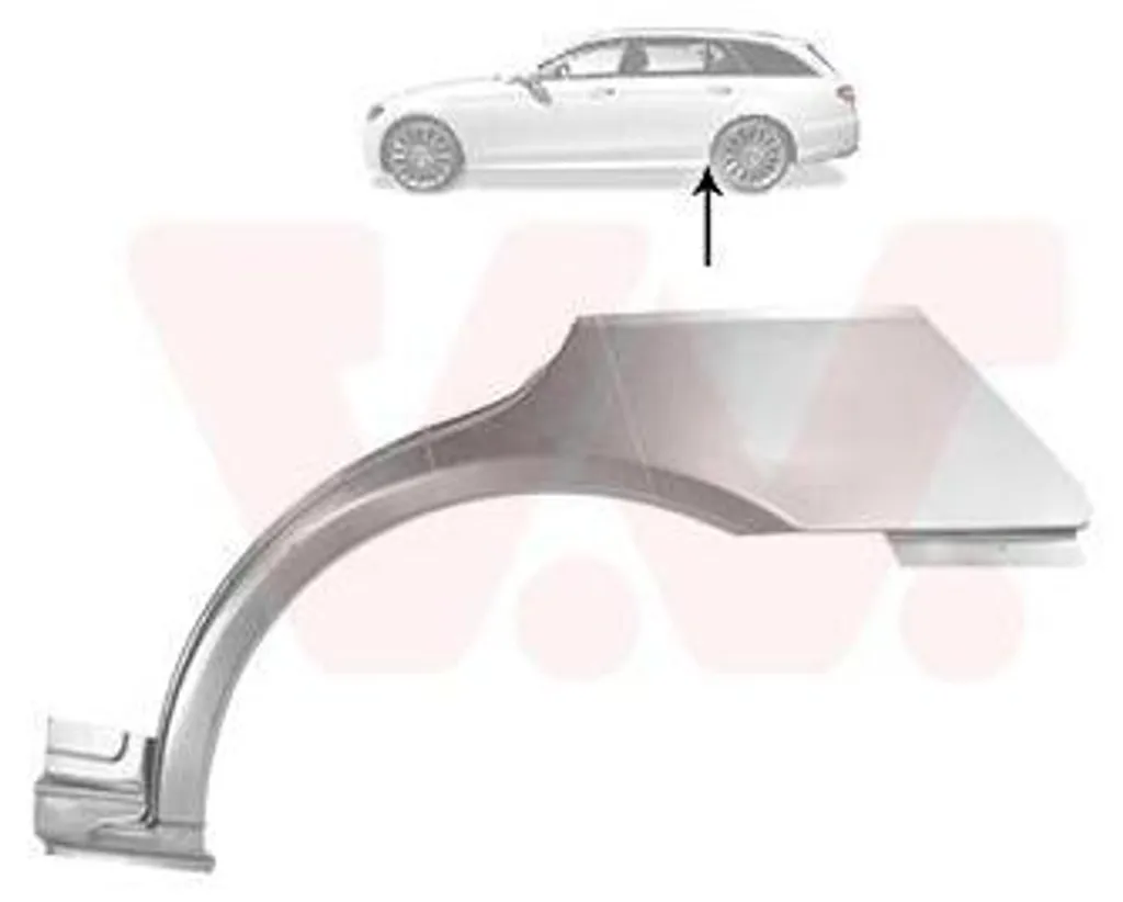 Tôle latérale VAN WEZEL en acier traité pour Mercedes S212 Break