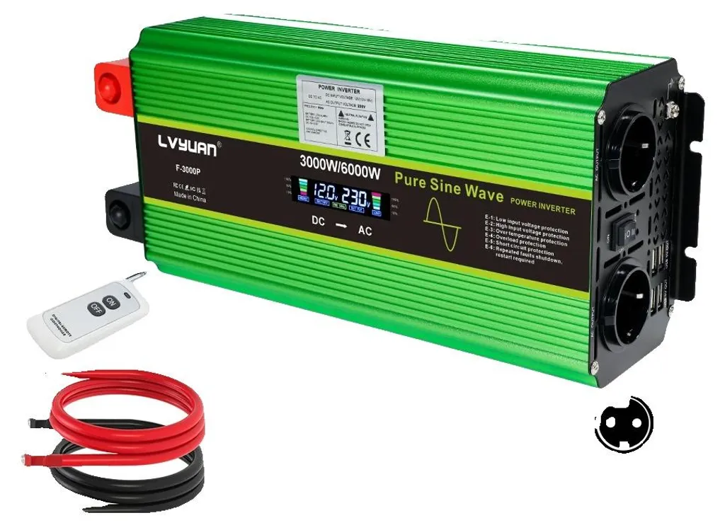 Convertisseur Pur Sinus 12V vers 230V de 4000W pour Installation Solaire