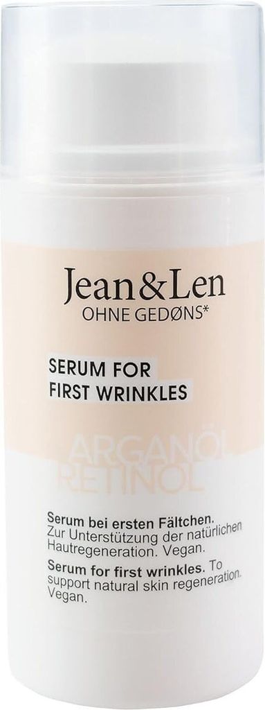 Jean & Len Regenerierendes Serum Arganöl & Retinol, bei ersten Fältchen, unterstützt die natürliche Hautregeneration, zieht schnell ein, Gesich...