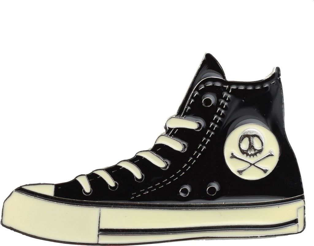 Lose Gürtelschnalle - auswechselbare Schnalle für Gürtel - Wechselschnalle - Schuh 3 - Totenkopf - schwarz