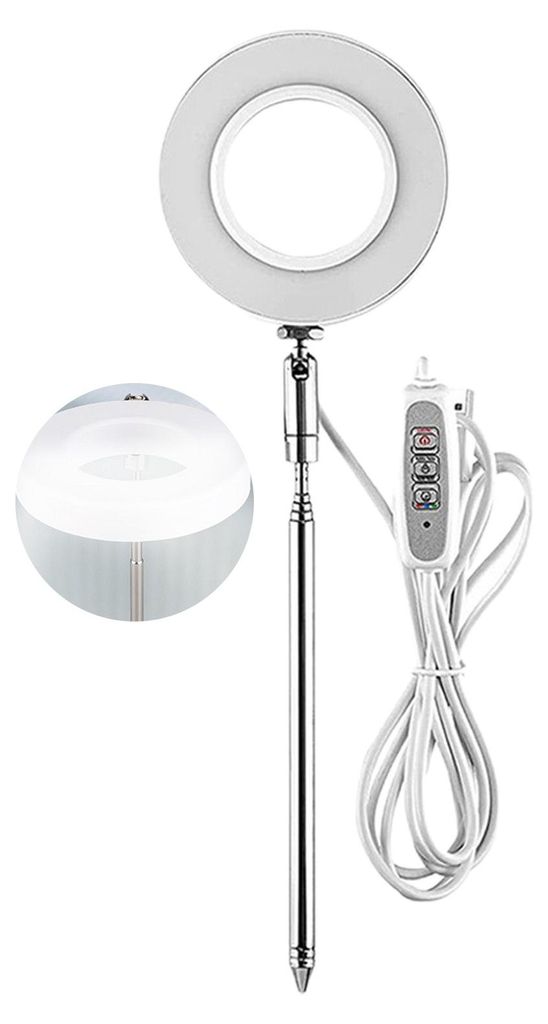 1/2 Stück Teleskop-Pflanzenlampe Vollspektrum-Tischleuchte mit 4H/8H/12H-Timer und 4 Dimmstufen, höhenverstellbar, LED-Pflanzenlampe für Zimmerp...