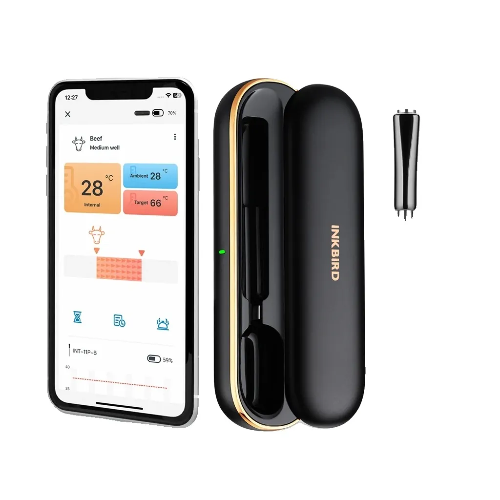 Thermomètre à sonde étanche Bluetooth 5.1 pour cuisson de précision