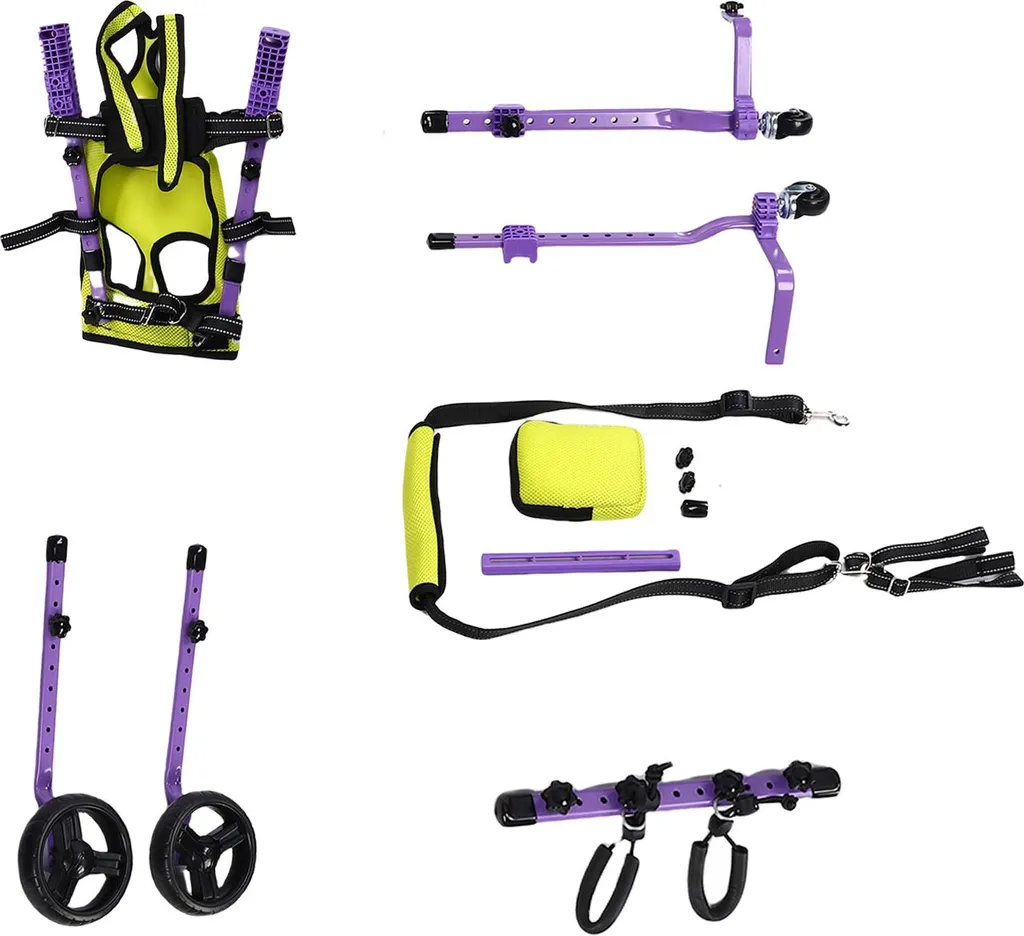 Chariot pour chien Doggy à 4 roues extensible pour pattes arrière - S/M