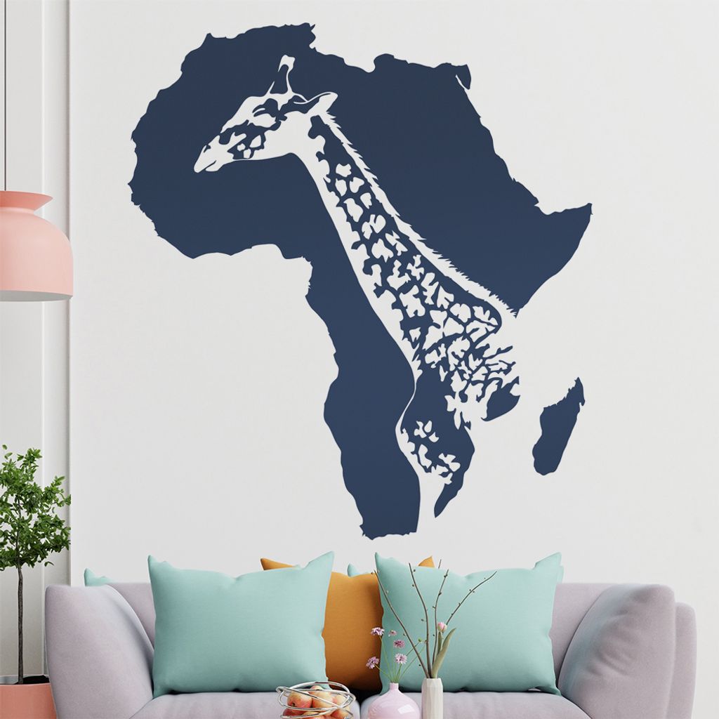 KIWISTAR Giraffe Afrika Silhouette Umriss Wandtattoo in 6 Größen - Wandaufkleber Wall Sticker - Dekoration, Küche, Wohnzimmer, Schlafzimmer, Bad...