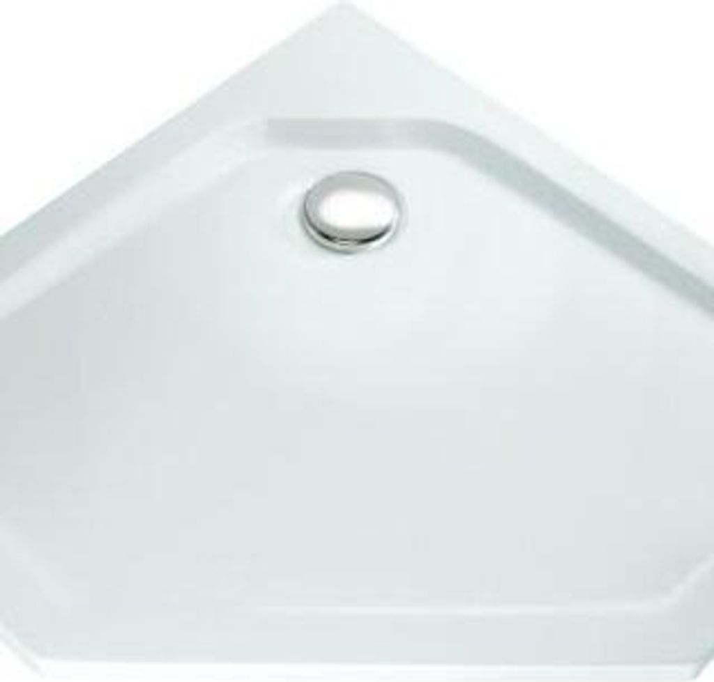 HSK 515100-25 Fünfeck Superflach Acryl 100x100x10cm ohne Antislip Pergamon